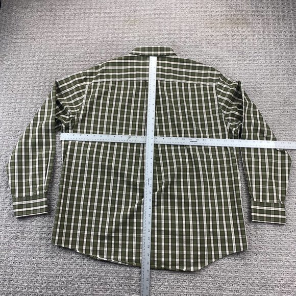 Cabela's Shirt Men 2XL Green Brown Checkered Button Up Casual Outdoors Camping - Picture 7 of 9